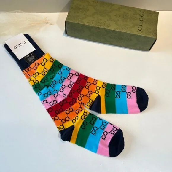 Gucci Colorful Calf-High Cotton Socks - Picture 4 of 6